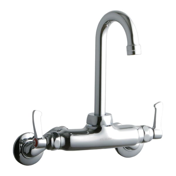 Elkay Elkay Wall Mnt 4In, Gn 4In Spt, Lvr Hndl, 2In, 2In Hw Chrome LK945GN04L2T - main